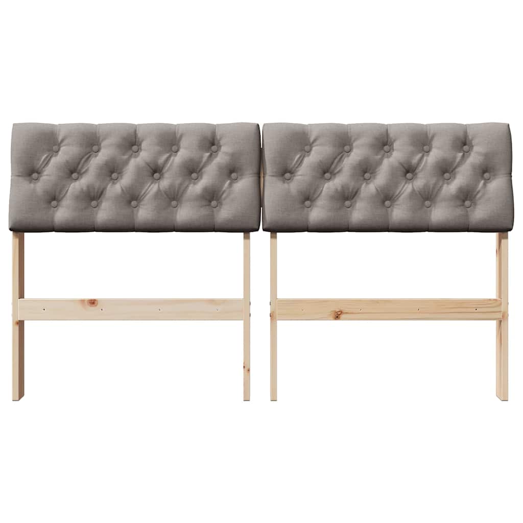 Cabeceira estofada cinzento-acastanhado 135 cm