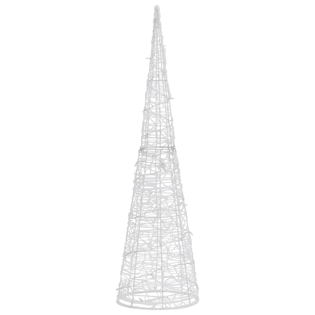 Pirâmide de iluminação decorativa com leds acrílico 120 cm azul