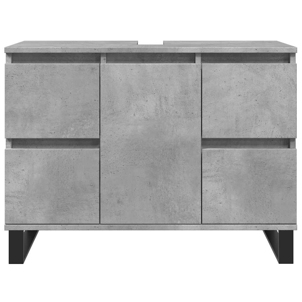 Armário lavatório wc 80x33x60cm derivados madeira cinza cimento