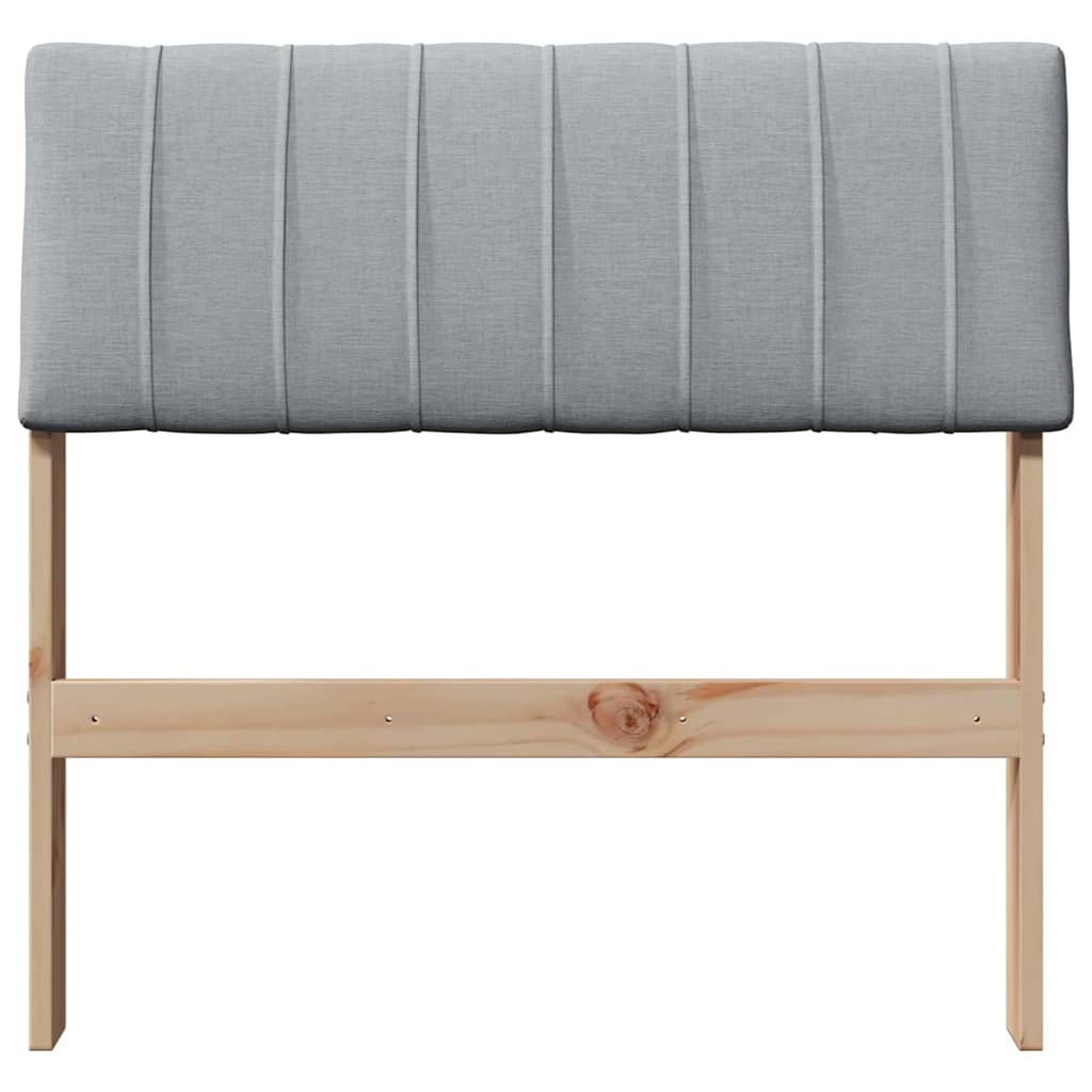 Cabeceira estofada cinzento-claro 75 cm