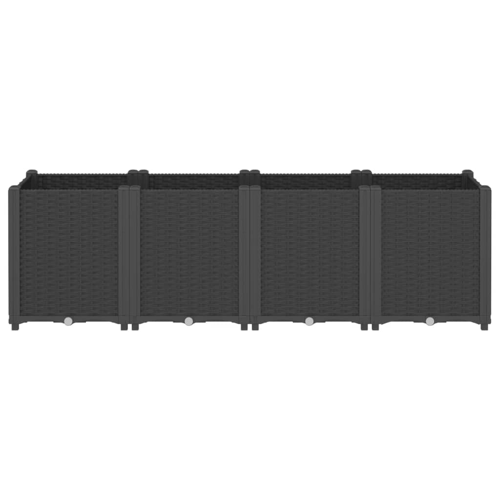 Vaso/floreira 160x40x53 cm PP preto