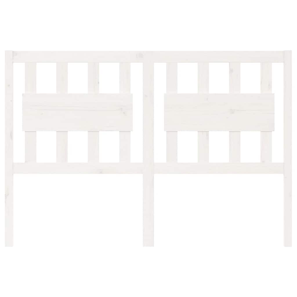 Cabeceira de cama 140,5x4x100 cm madeira de pinho maciça branco