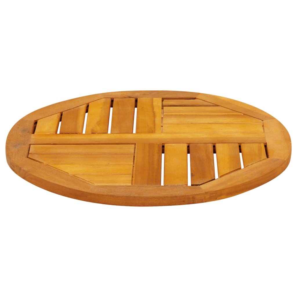 Tampo de mesa redondo ø50x2 cm madeira de acácia maciça