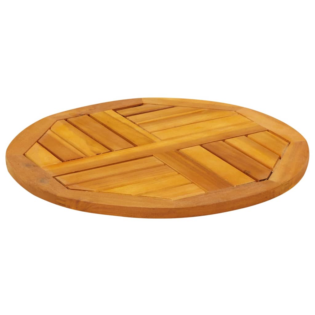 Tampo de mesa redondo ø50x2 cm madeira de acácia maciça
