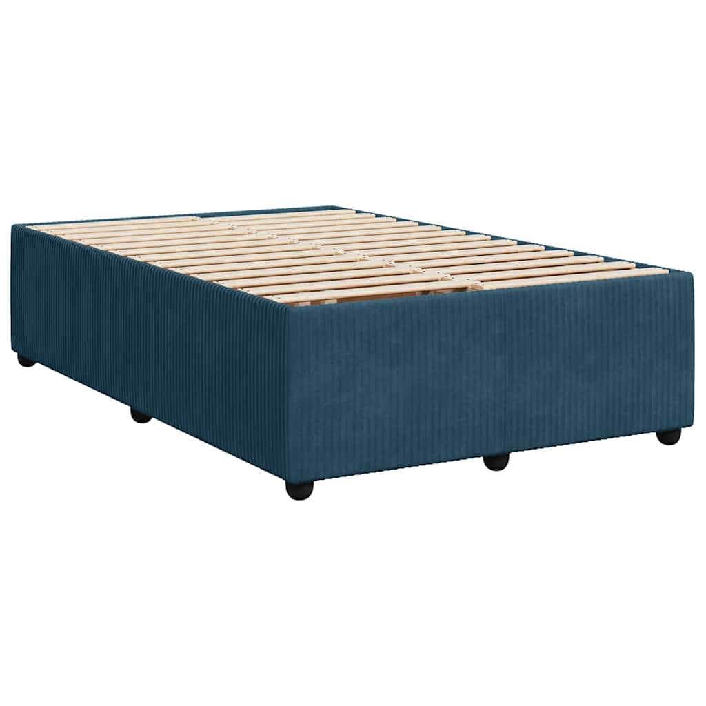 Estrutura de cama 120x190 cm veludo azul