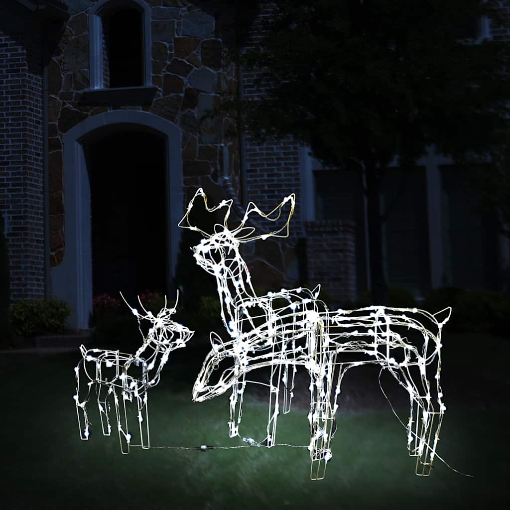 3 Pcs iluminação de natal renas 229 leds