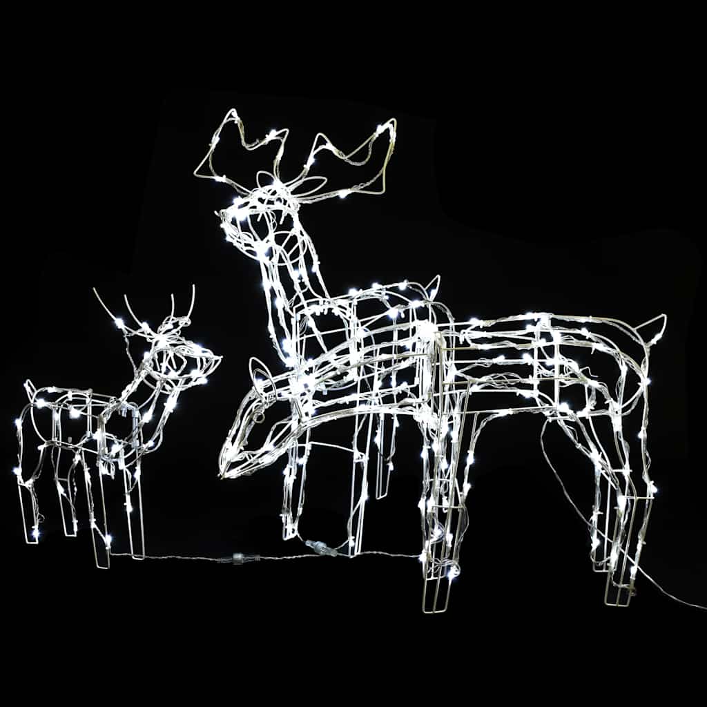 3 Pcs iluminação de natal renas 229 leds