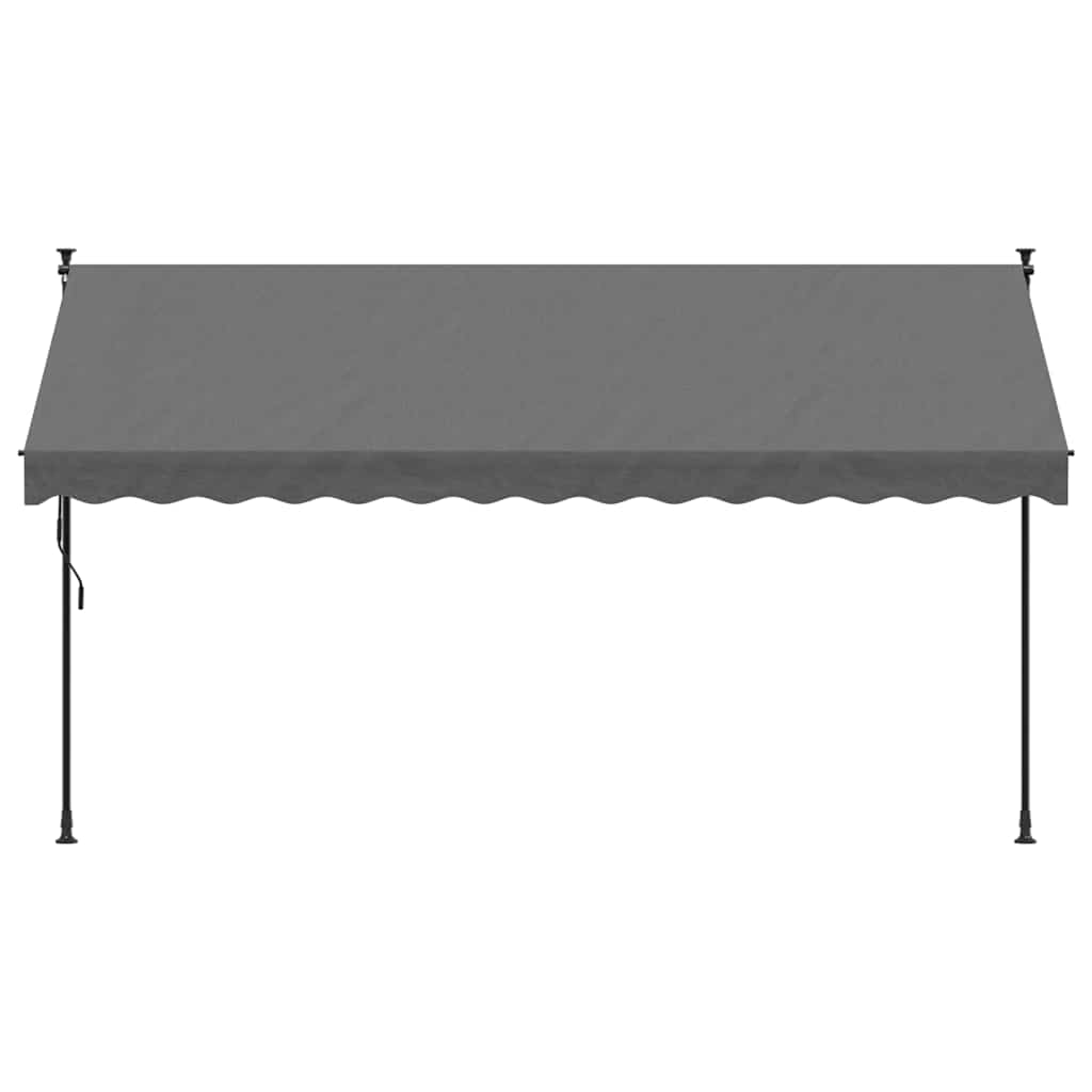 Toldo retrátil 350x150 cm tecido e aço antracite
