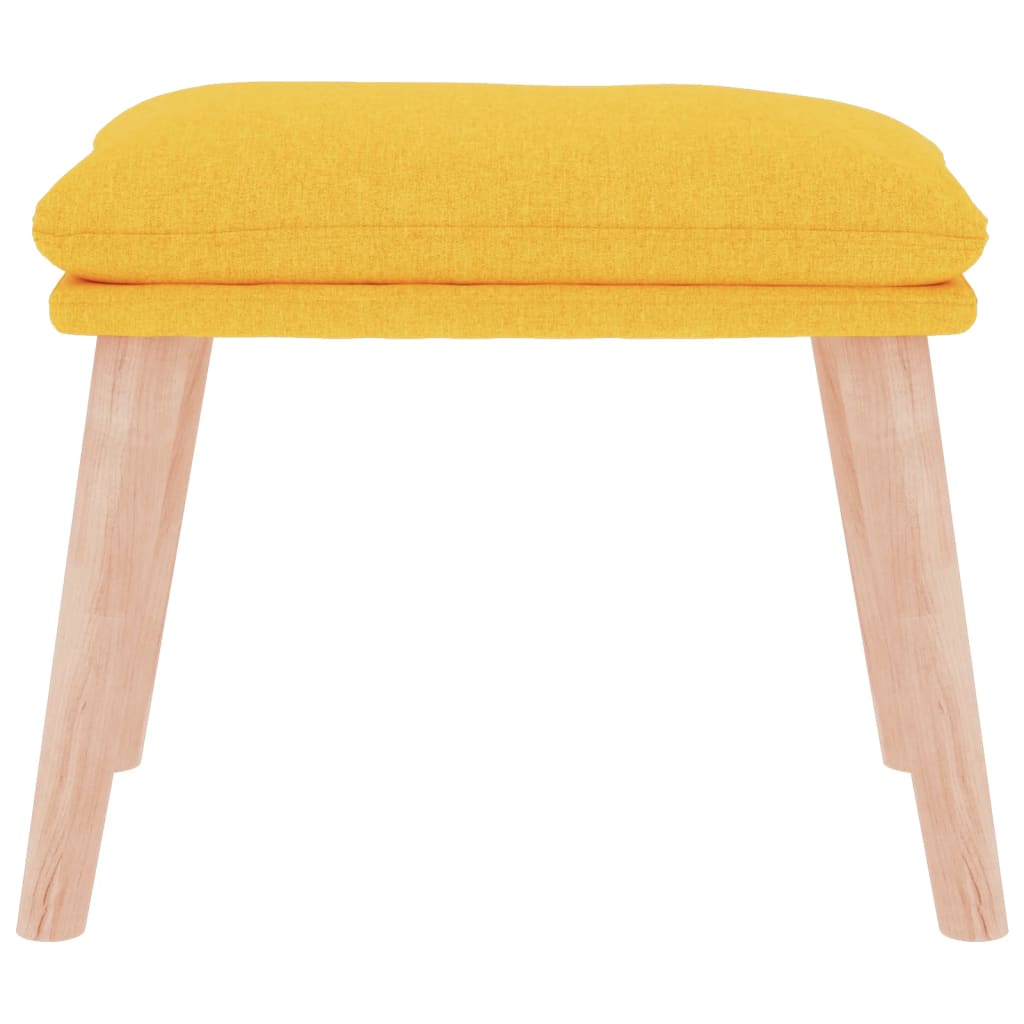 Apoio de pés 45x29,5x35 cm tecido amarelo mostarda