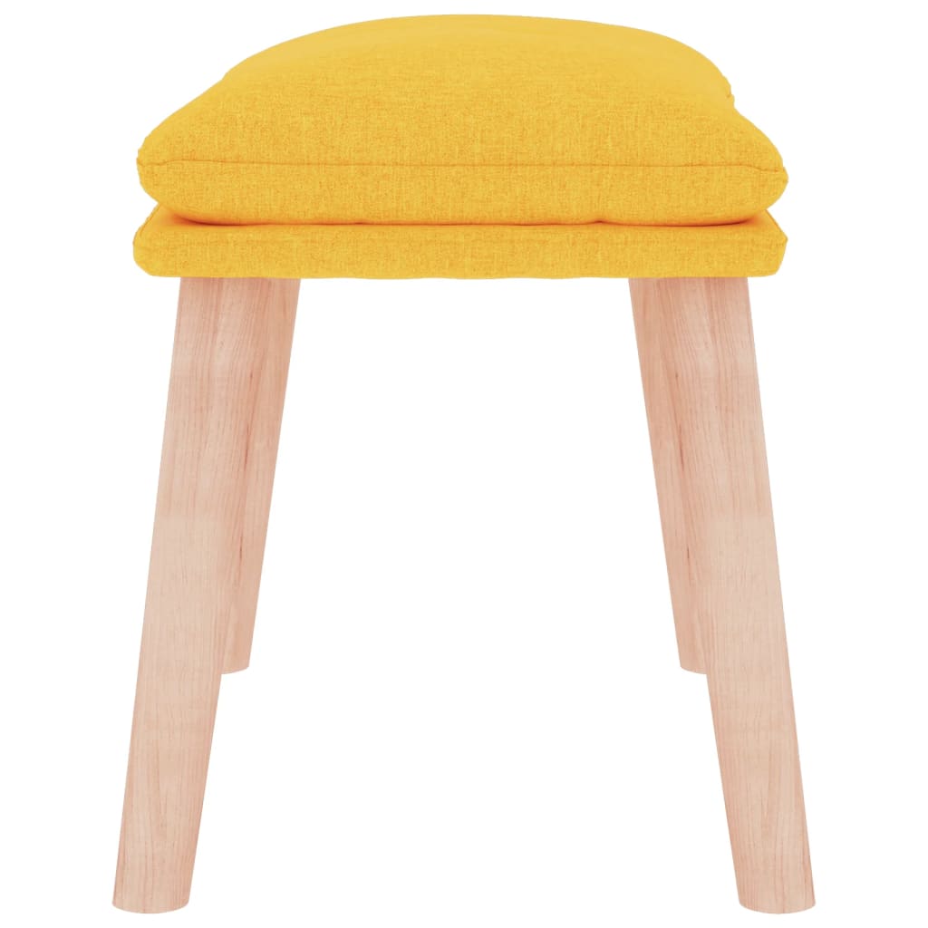 Apoio de pés 45x29,5x35 cm tecido amarelo mostarda