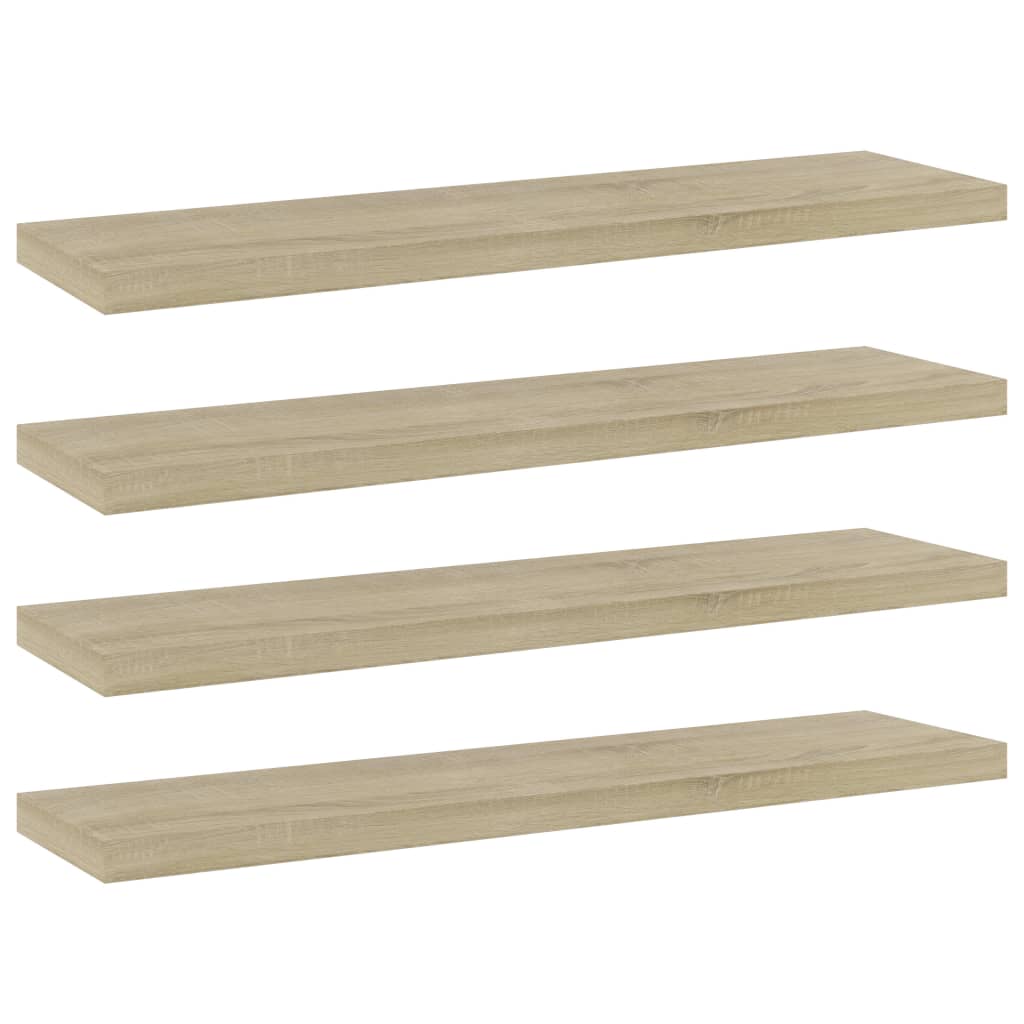 Prateleiras 4 pcs 40x10x1,5cm derivados madeira carvalho sonoma