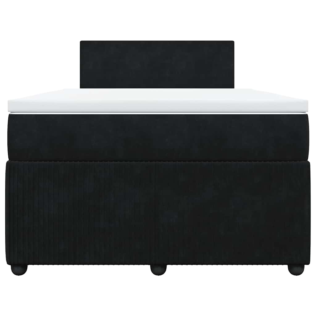 Cama boxspring com colchão 120x190 cm veludo preto