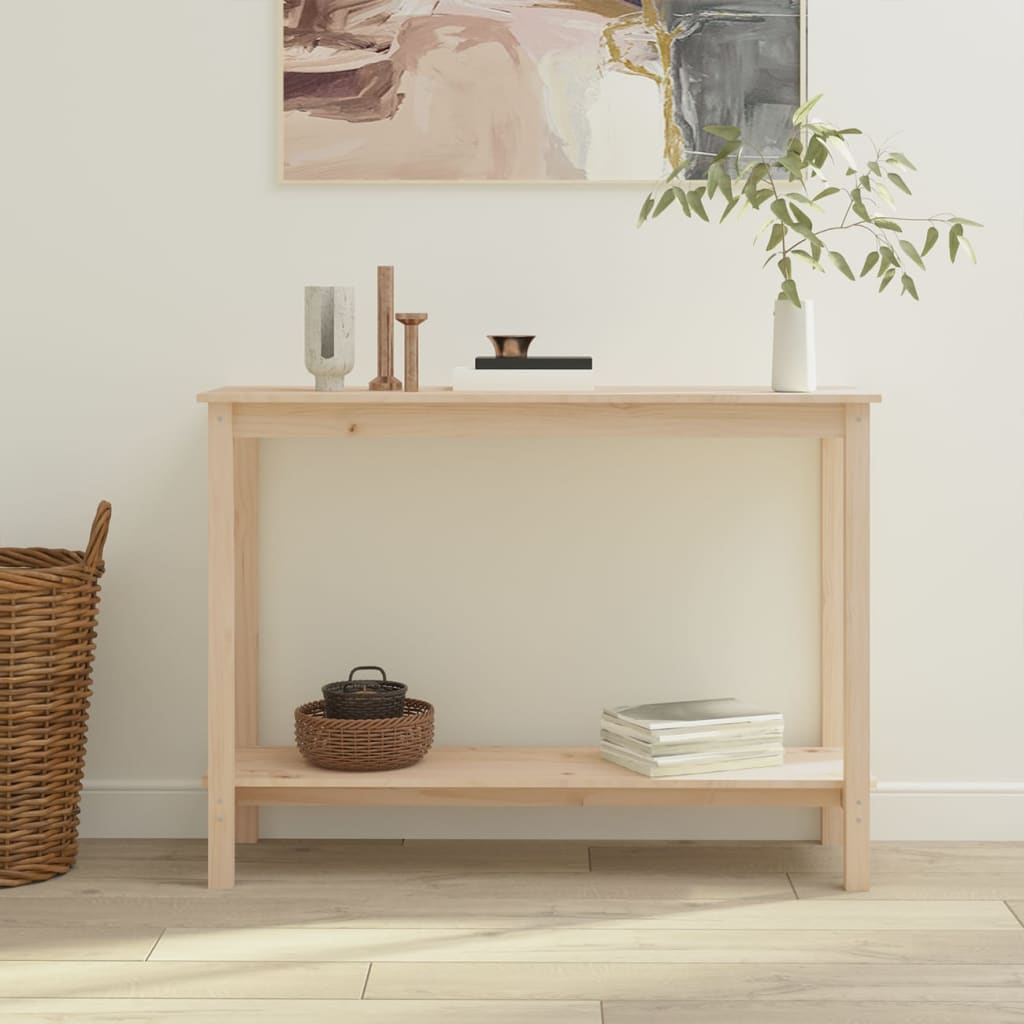 Mesa consola 110x40x80 cm madeira de pinho maciço