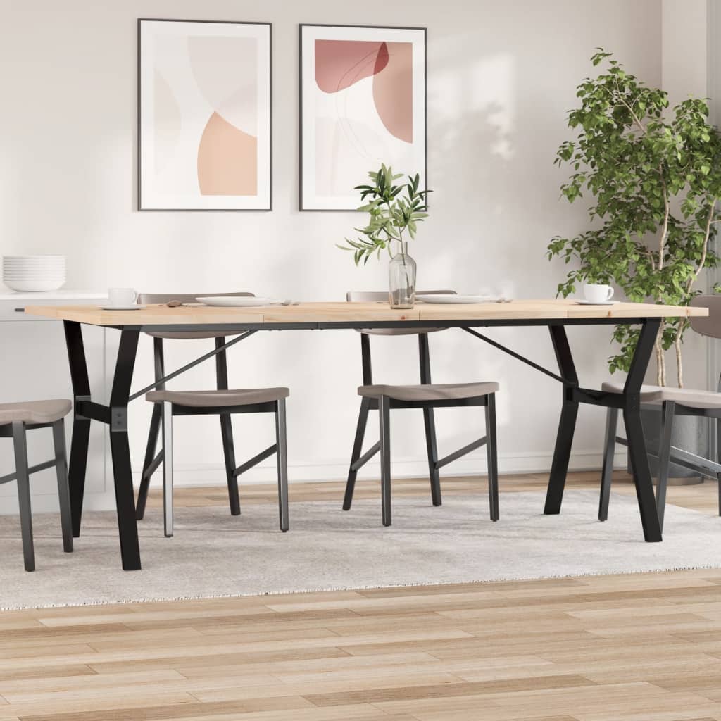 Mesa de jantar estrutura x 200x100x75,5 cm pinho/aço