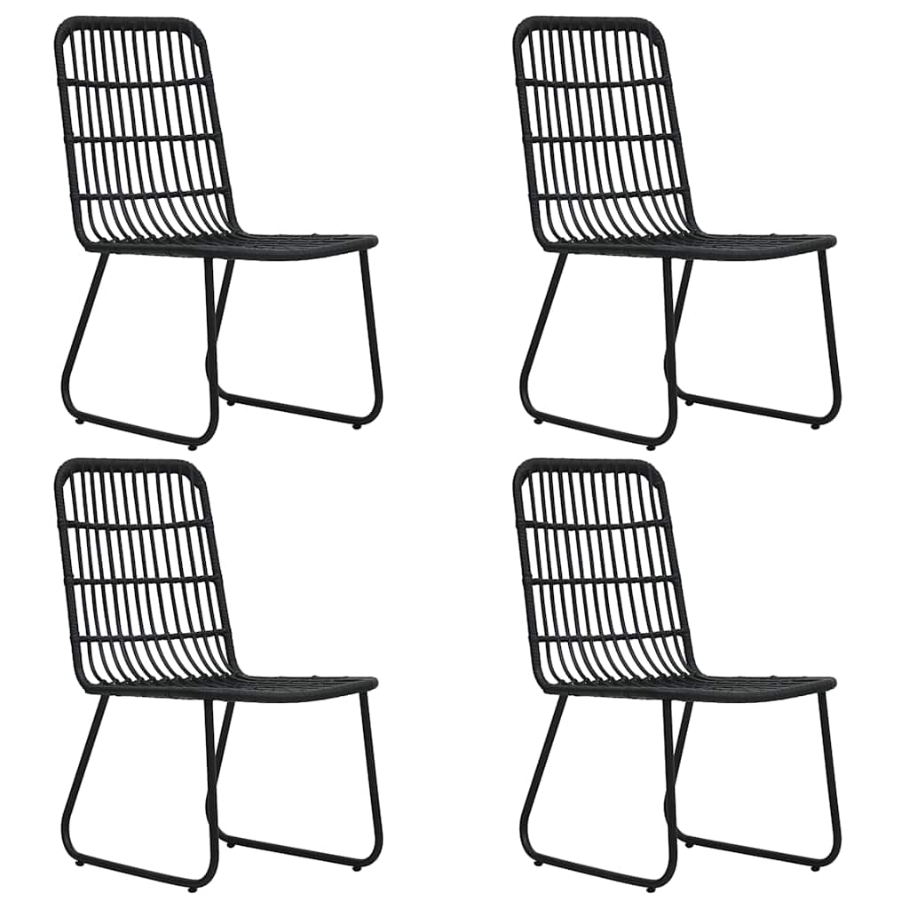 5 Pcs conjunto de jantar para exterior vime PE e vidro
