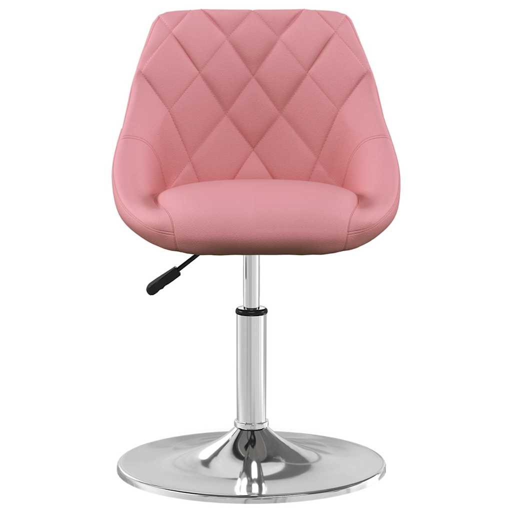 Cadeiras de jantar giratórias 2 pcs veludo rosa
