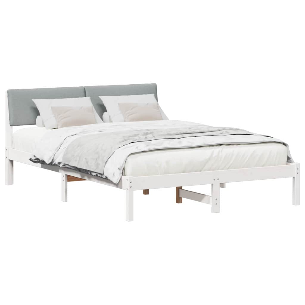 Estrutura da cama branco e cinza claro 135 x 190 cm