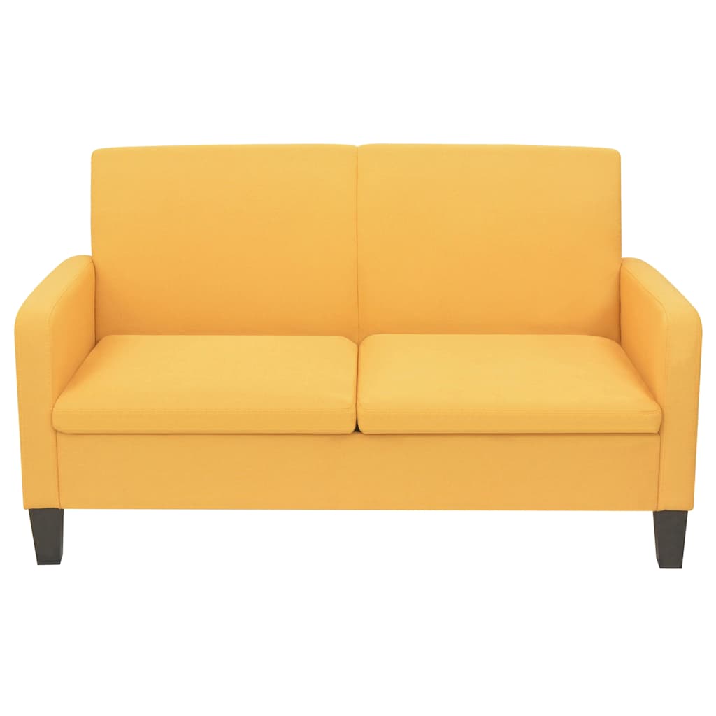 Sofá de 2 lugares 135x65x76 cm amarelo