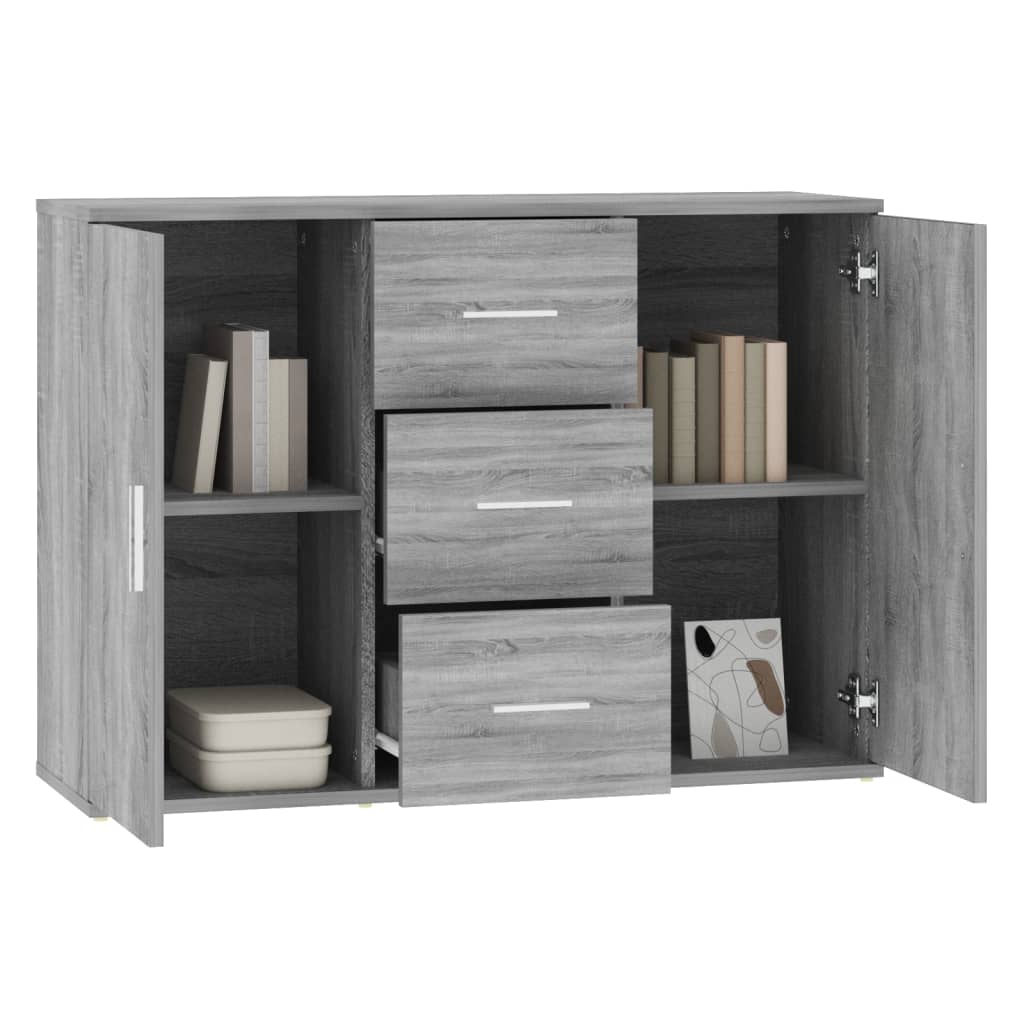 Aparador 91x29,5x65 cm derivados de madeira cinzento sonoma