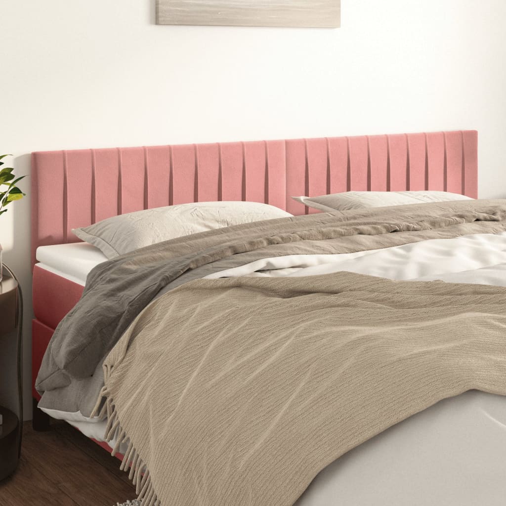 Cabeceiras rosa 180x5x78/88 cm veludo