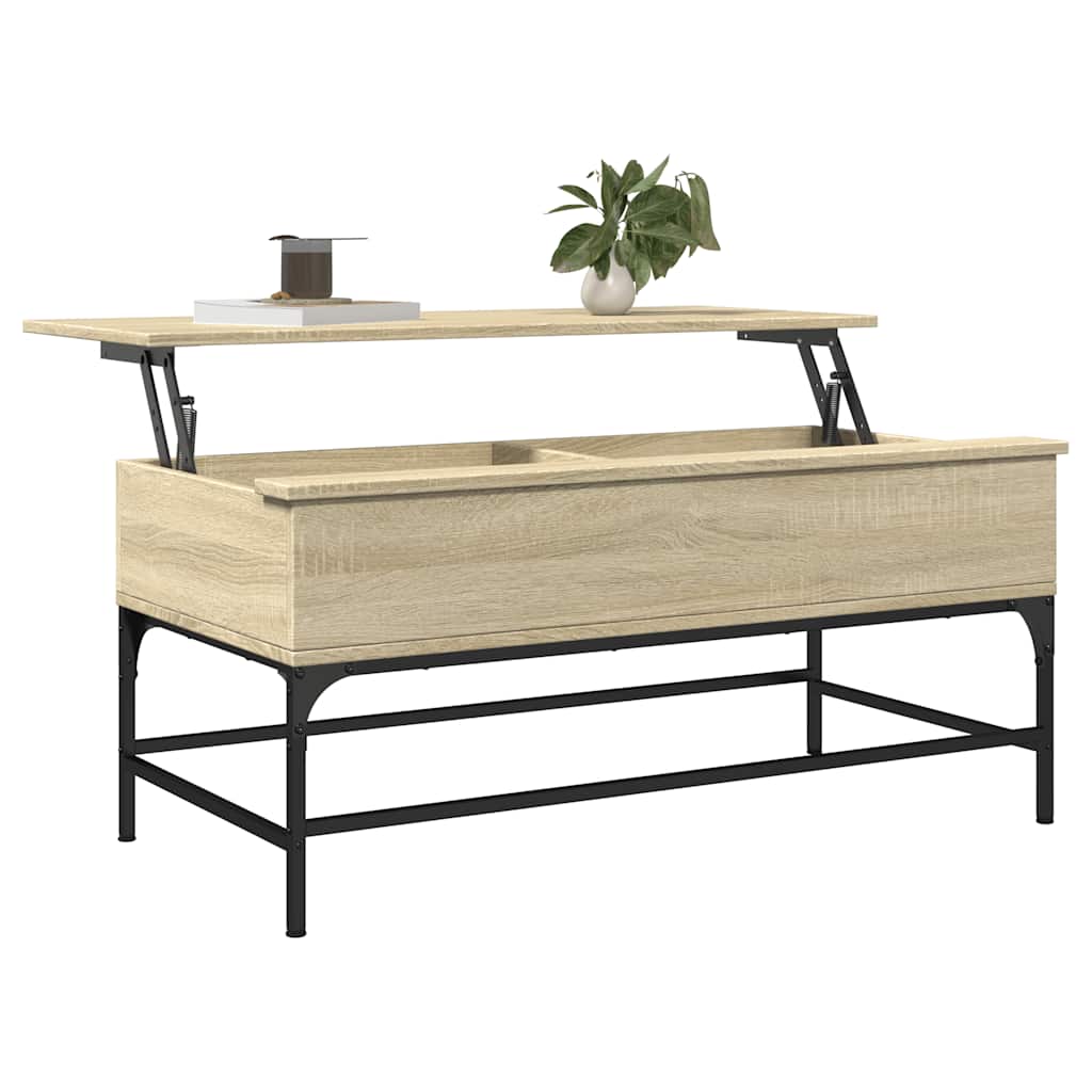 Mesa de centro 100x50x45cm deriv. madeira/metal carvalho sonoma
