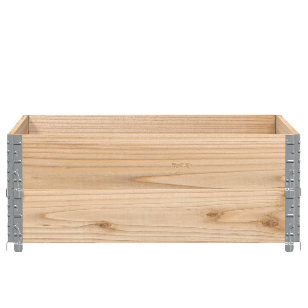 Colares para paletes 2 pcs 100x100 cm madeira de pinho maciça