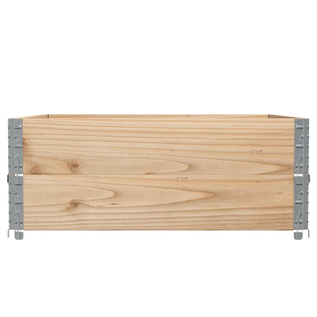 Colares para paletes 2 pcs 100x100 cm madeira de pinho maciça