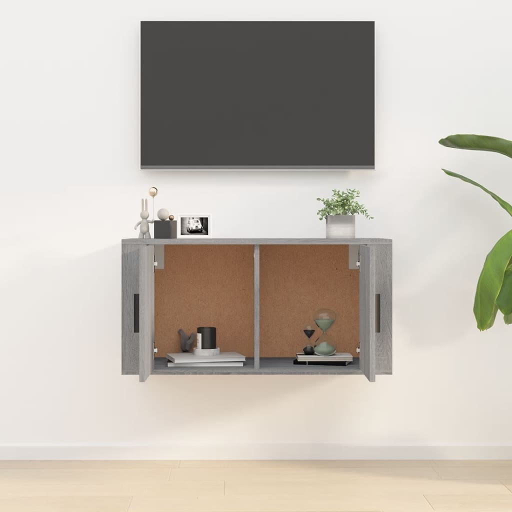 Móvel de TV de parede 80x34,5x40 cm cinzento sonoma