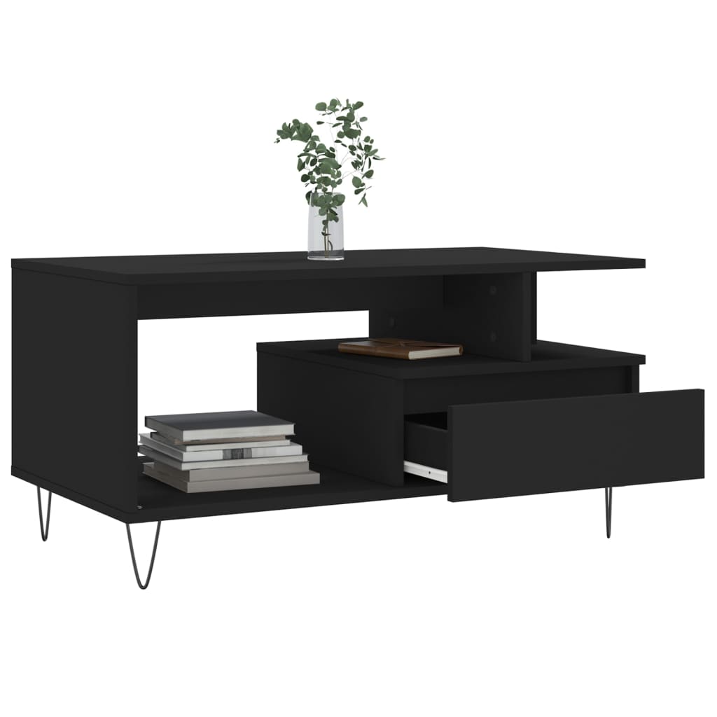 Mesa de centro 90x49x45 cm derivados de madeira preto