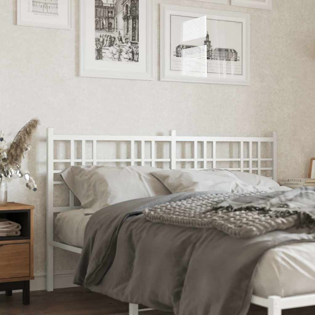 Cabeceira de substituição 160 cm metal branco