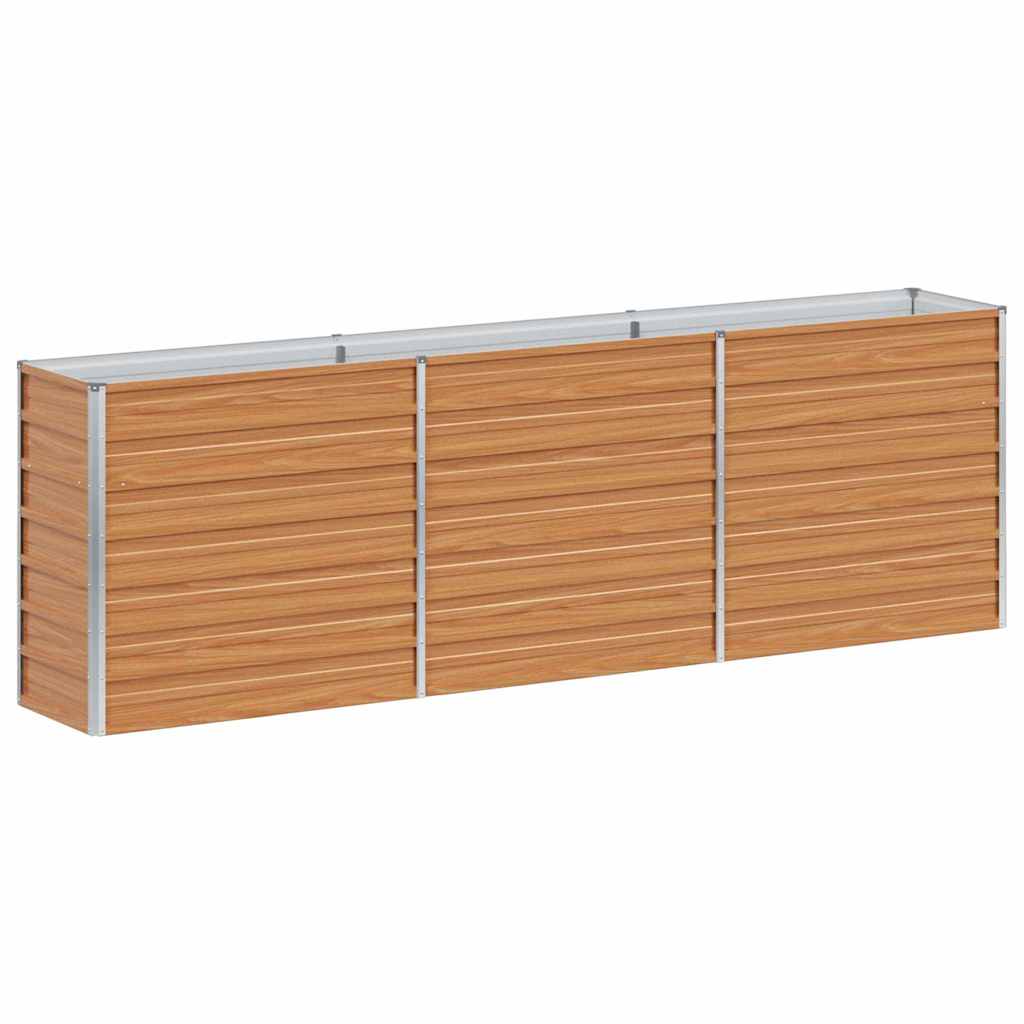 Canteiro de jardim elevado marrom claro 240 x 40 x 77 cm