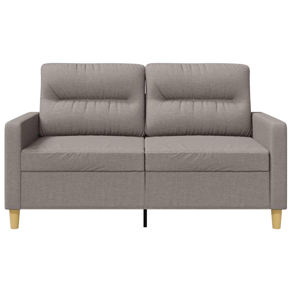 Sofá de 2 lugares tecido 120 cm cinzento-acastanhado