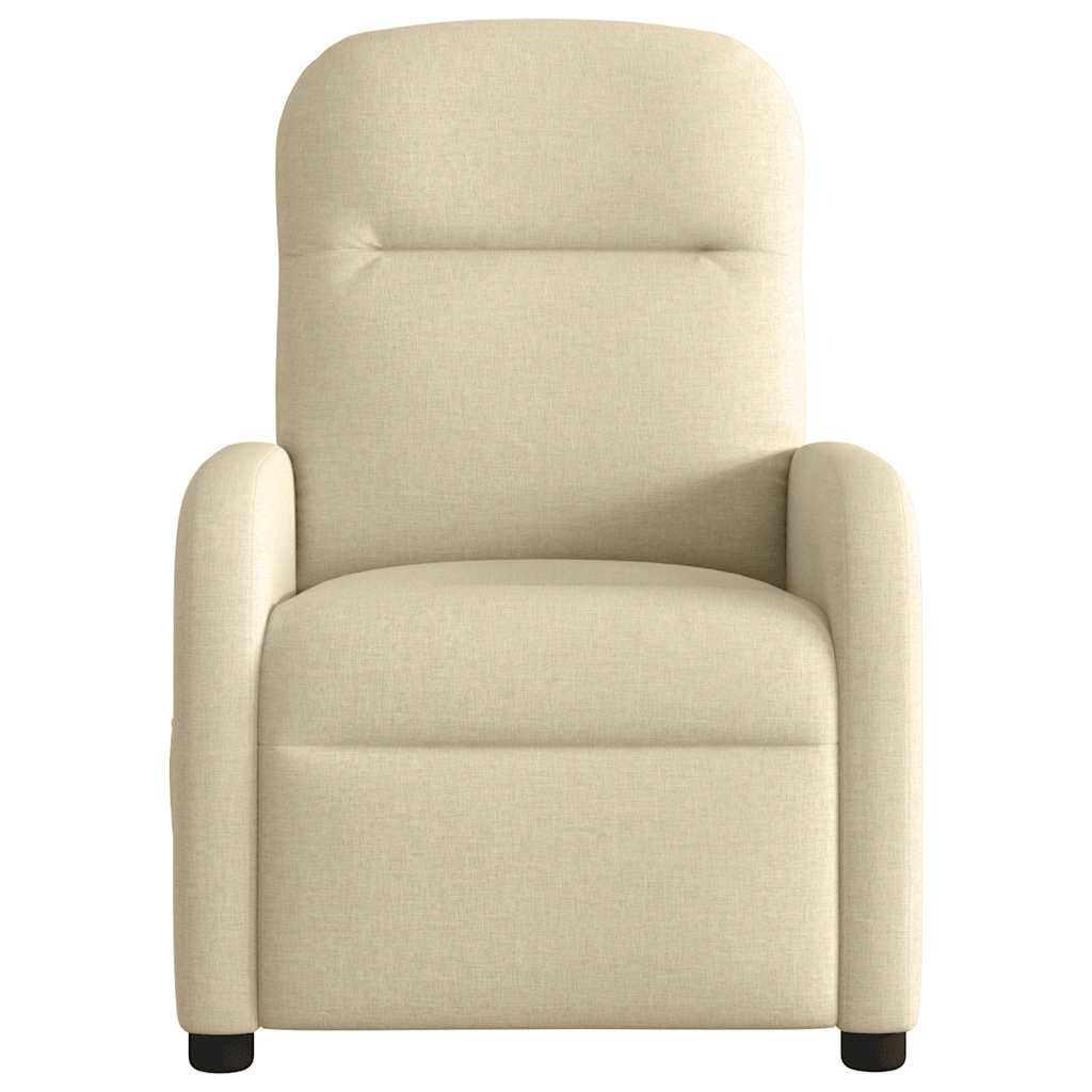 Poltrona reclinável tecido cor creme