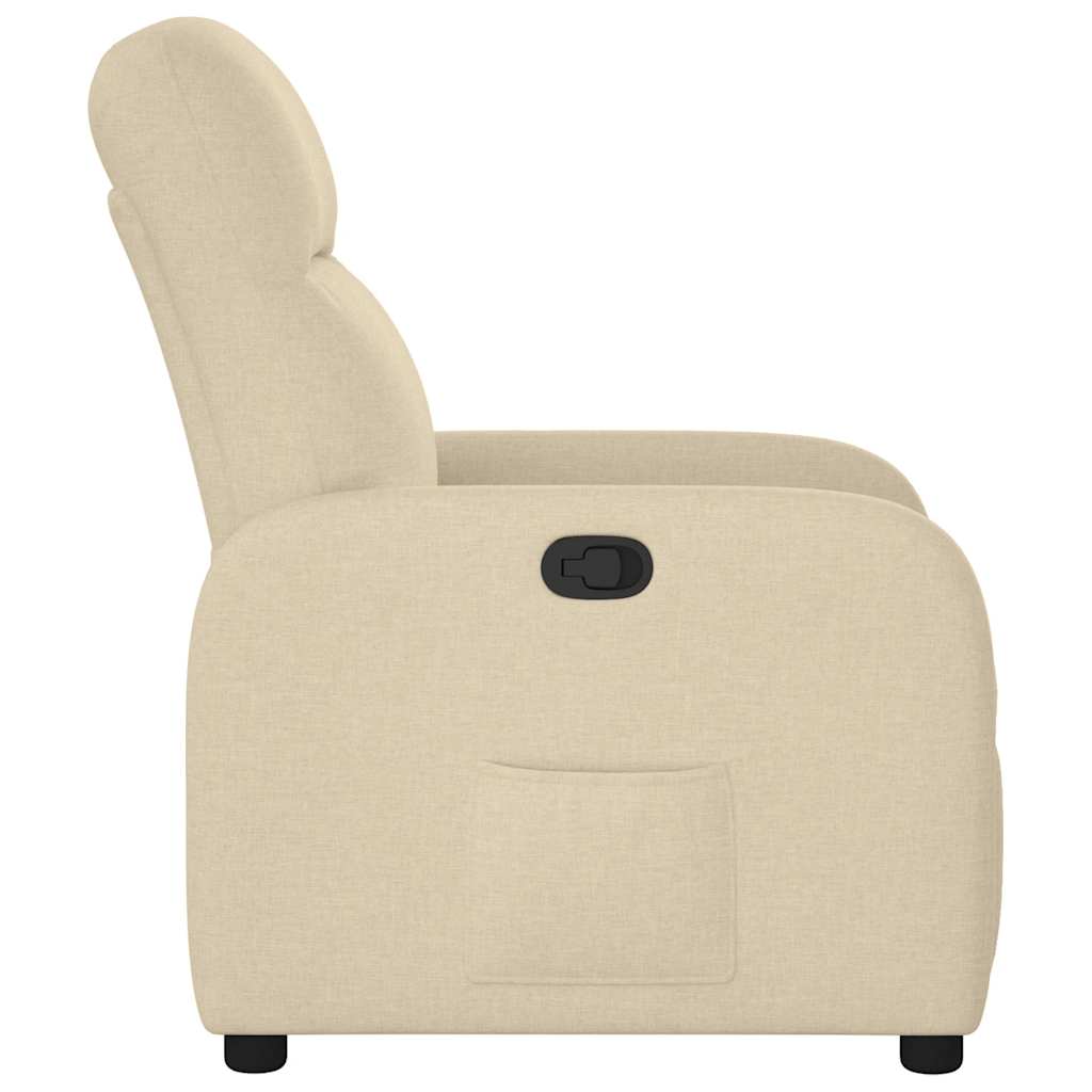 Poltrona reclinável tecido cor creme