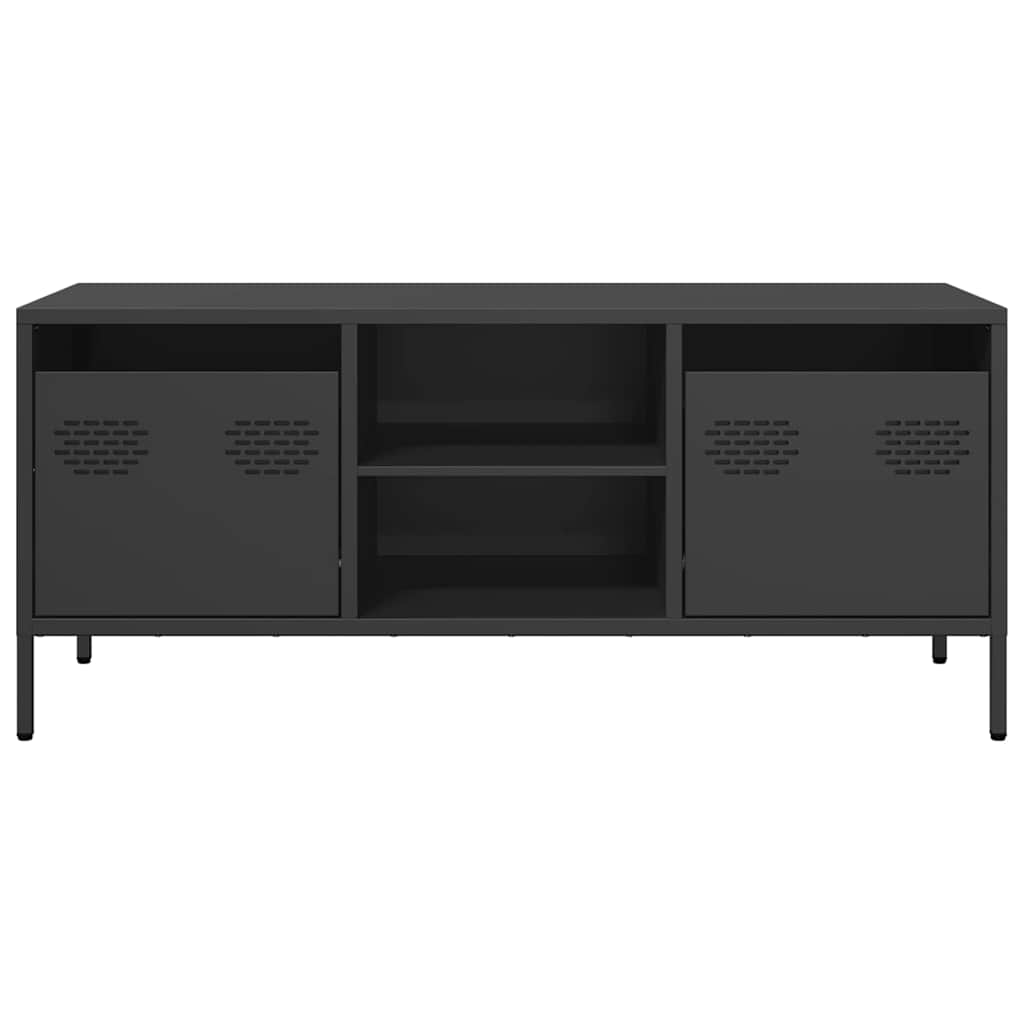 Móvel de TV 101,5x39x43,5 cm aço laminado a frio preto