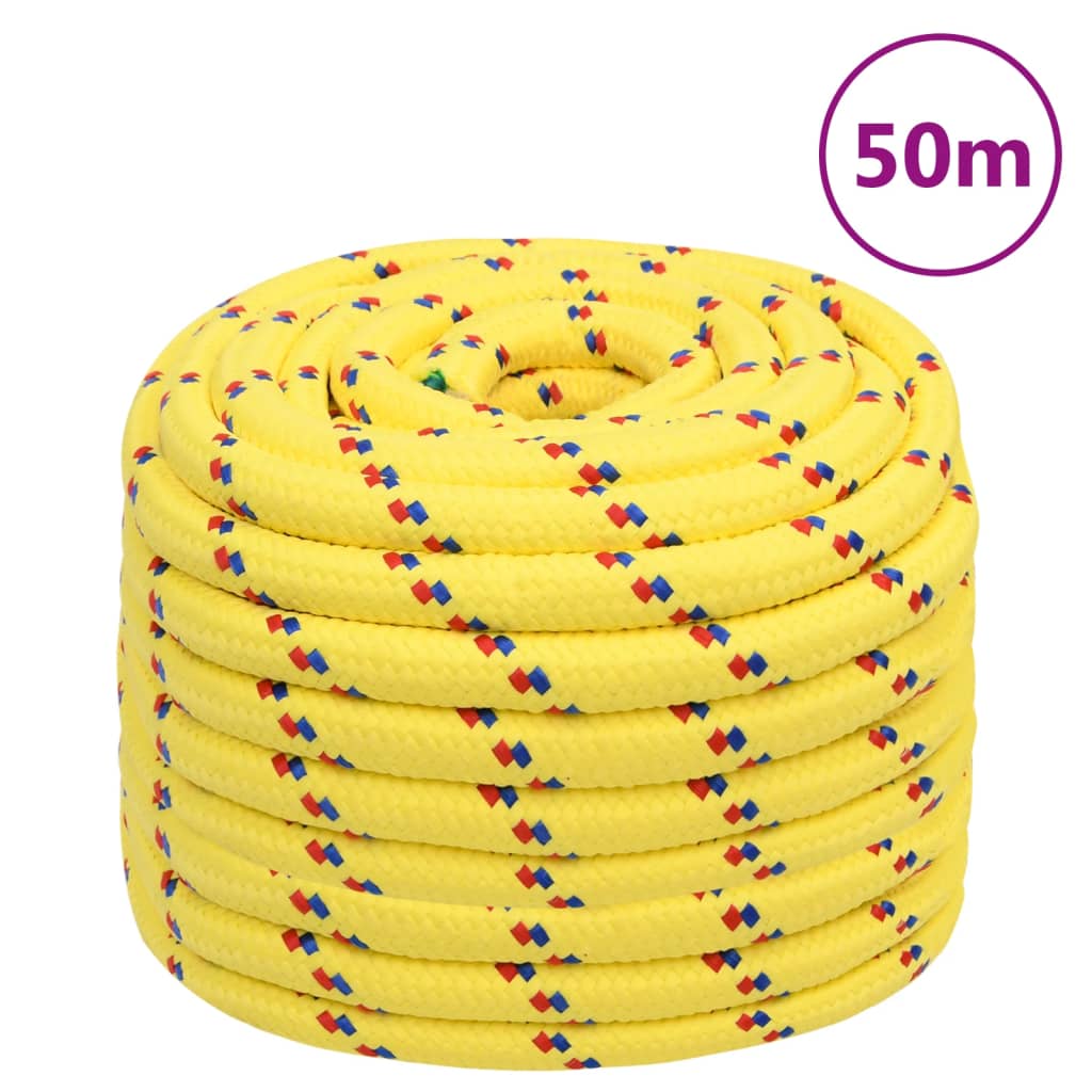 Corda de barco 20 mm 50 m polipropileno amarelo