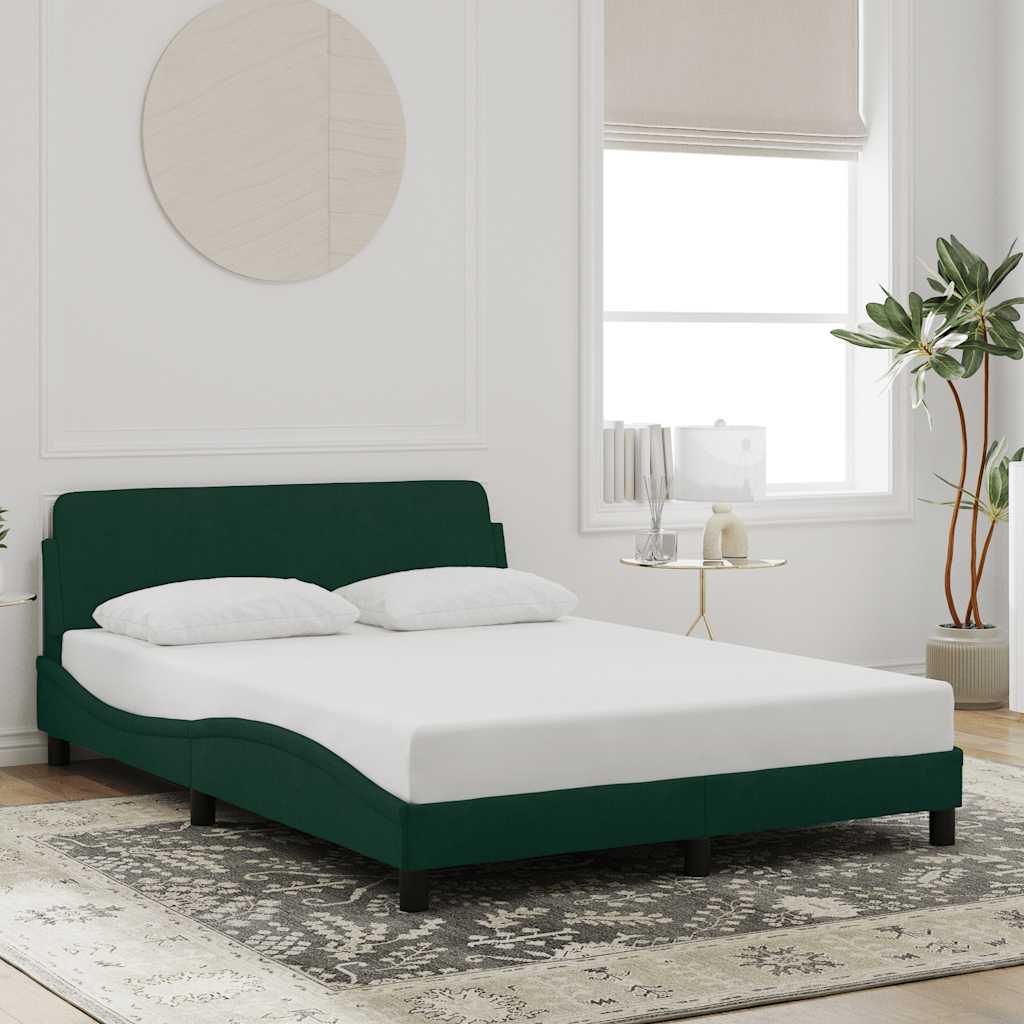 Estrutura de cama dover 120x200 cm veludo verde-escuro