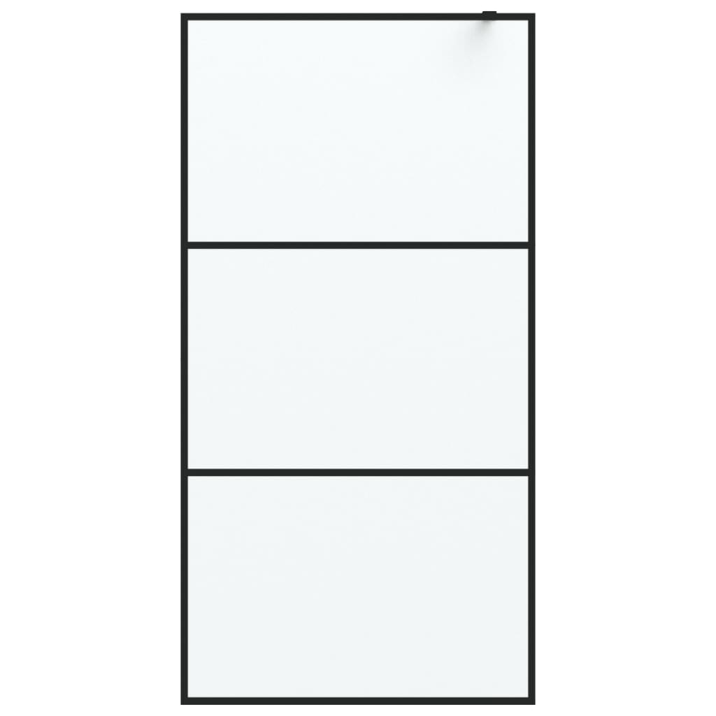 Divisória de chuveiro 100x195 cm vidro opaco esg preto