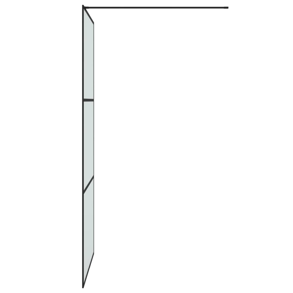 Divisória de chuveiro 100x195 cm vidro opaco esg preto