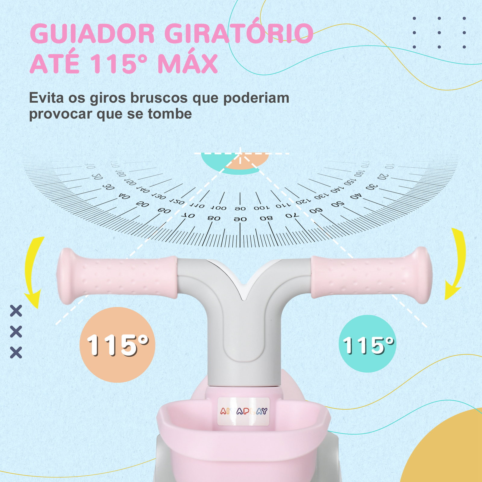 Bicicleta sem pedais para crianças de 12-36 meses bicicleta de equilíbrio com assento ajustável 56x27x39 cm rosa
