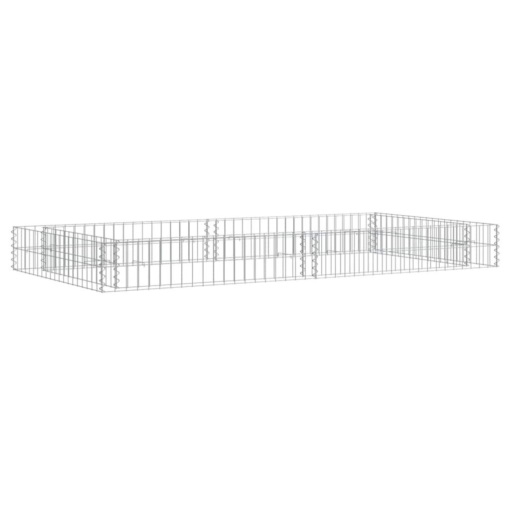 Canteiro elevado/cesto gabião 200x100x20 cm aço galvanizado