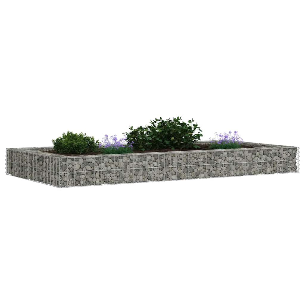 Canteiro elevado/cesto gabião 200x100x20 cm aço galvanizado