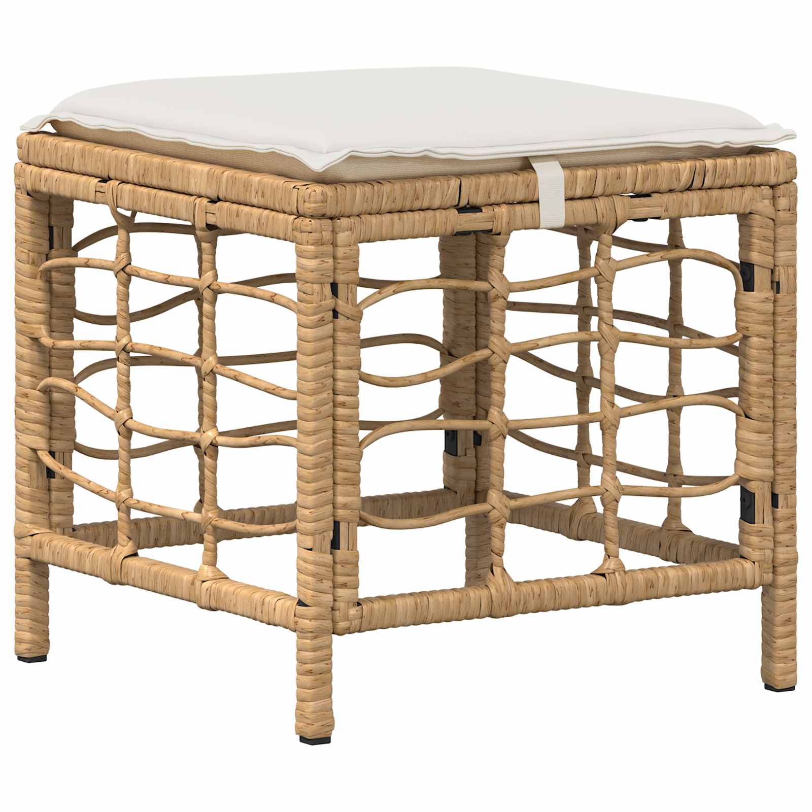Conjunto de jantar para jardim 4 unid. natural e branco