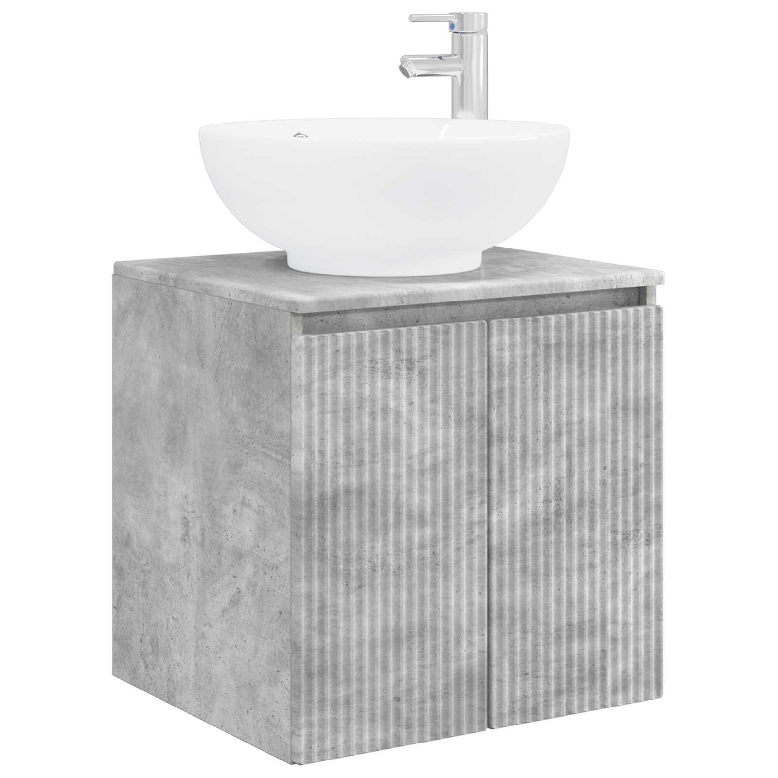 Vaidade com pia suspensa cinzento cimento 49,5 x 44,5 x 65 cm