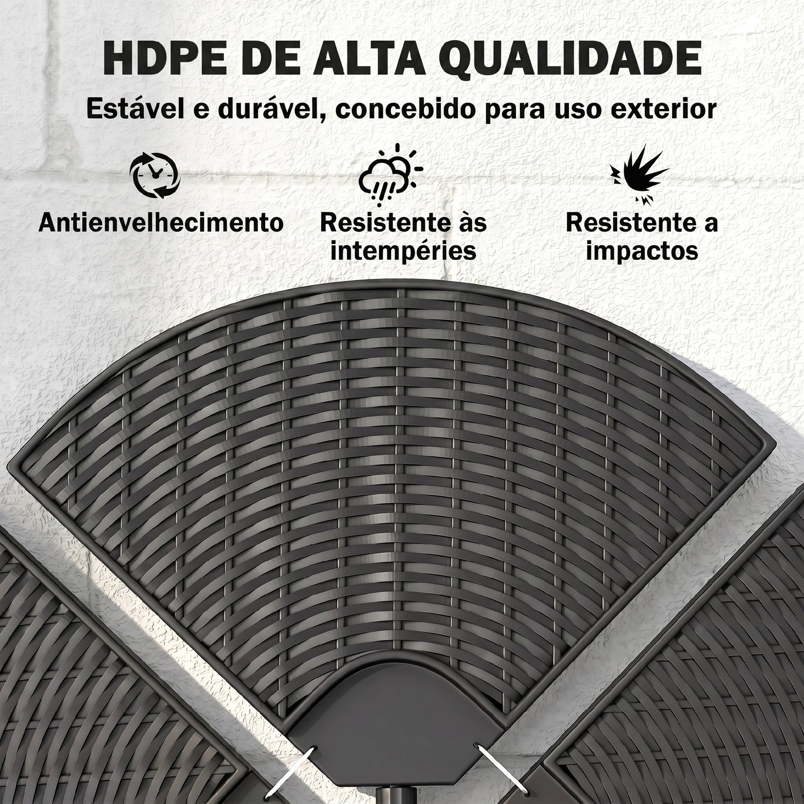 Base para chapéu de sol de 4 peças recarregável com areia 68 kg ou água 52 kg para jardim pátio ou terraço preto
