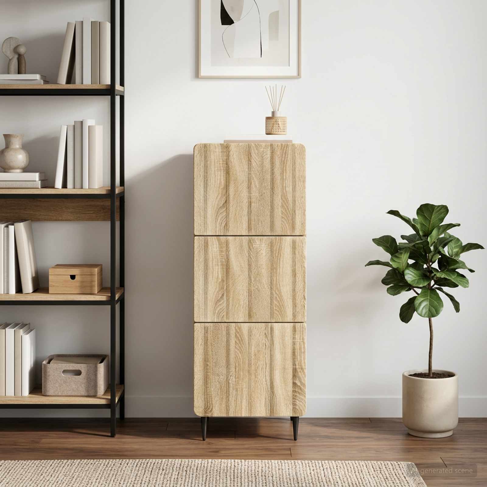 Gabinete de gavetas carvalho sonoma 33 x 34,5 x 92 cm