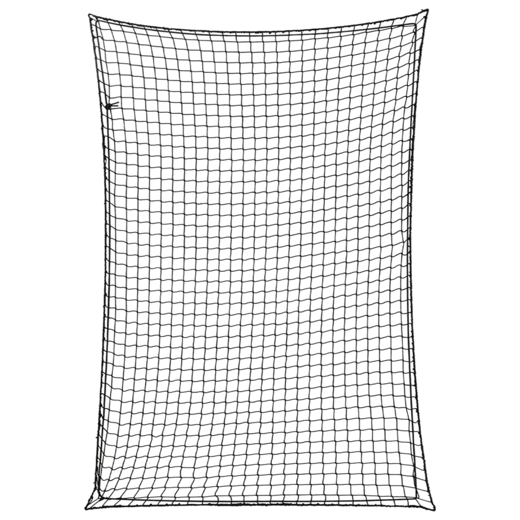 Rede para reboque com corda elástica 5x3,5 m PP preto
