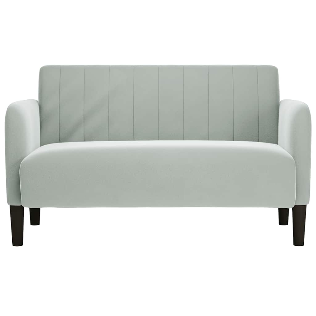 Sofá-luvas 109 cm veludo cinzento-claro