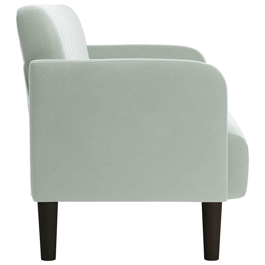 Sofá-luvas 109 cm veludo cinzento-claro
