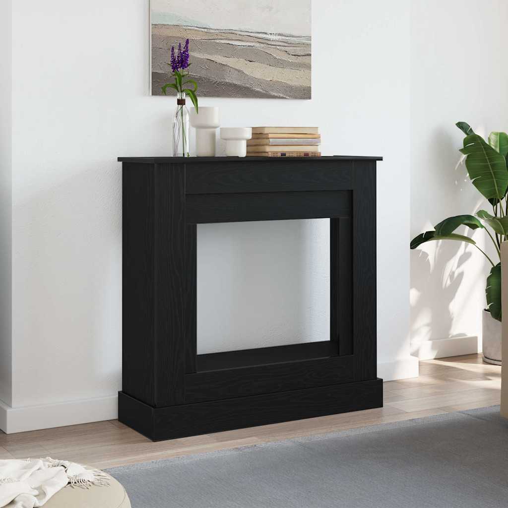 Cornija lareira 90x30x90 cm derivados de madeira carvalho preto